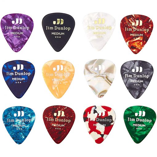 Jim Dunlop PVP107 Variety Celluloid Pick, Heavy, 12-Pack-01