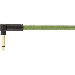 Fender Festival Hemp Angled Instrument Cable, 18.6ft, Pure Hemp, Green-03