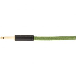 Fender Festival Hemp Angled Instrument Cable, 18.6ft, Pure Hemp, Green-04