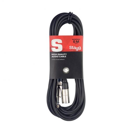 Stagg SAC6PSXM DL Audio cable, XLRm to TRS, 6m (20ft)-01