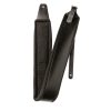 Stagg SLPL-BUCKLE BLK Black Padded Leather Guitar Strap with Chrome Buckle-01