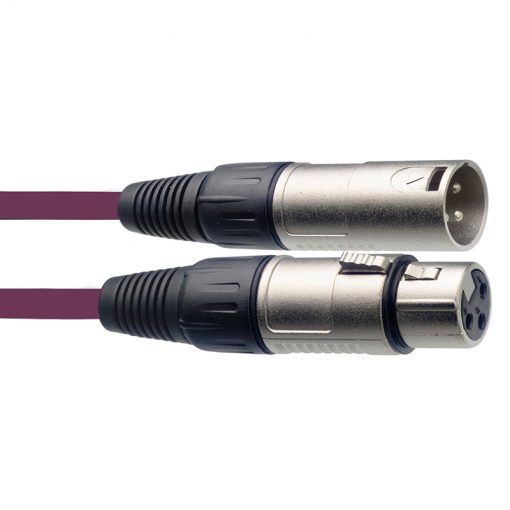 Stagg SMC3 CPP Microphone Cable, XLR-XLR (m-f), 3m (10ft), Purple-01