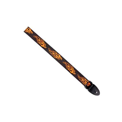 Stagg STE FLAME Terylene Guitar Strap with Flame Motif-02