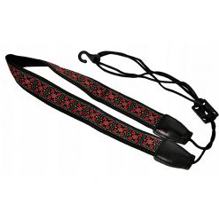 Stagg SWO-FLO Ukulele Red Woven Nylon Neck Strap with Sound Hole Hook-02