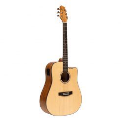 Stagg SA25 DCE SPRUCE Auditorium Cutaway Electro-Acoustic Guitar, Natural-01