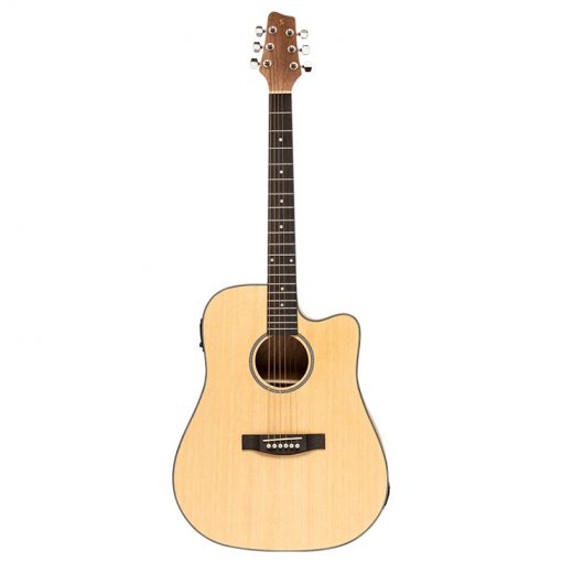 Stagg SA25 DCE SPRUCE Auditorium Cutaway Electro-Acoustic Guitar, Natural-04