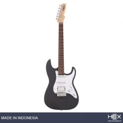 Hex E100 S/SG Slate Gray Stratocaster Electric Guitar with Deluxe