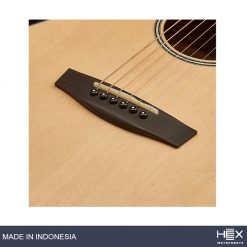 Hex Hive P100 M Parlor-Travel Acoustic Guitar, Natural-04