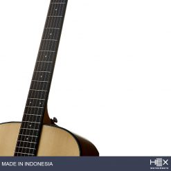 Hex Hive P100 M Parlor-Travel Acoustic Guitar, Natural-10