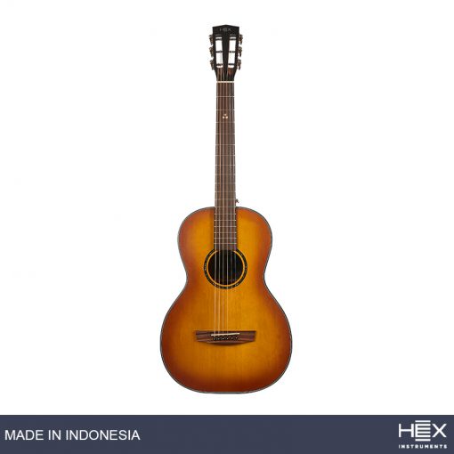 Hex P300HB G (Honey Burst) Parlor Acoustic Guitar with Standard Gig Bag-06