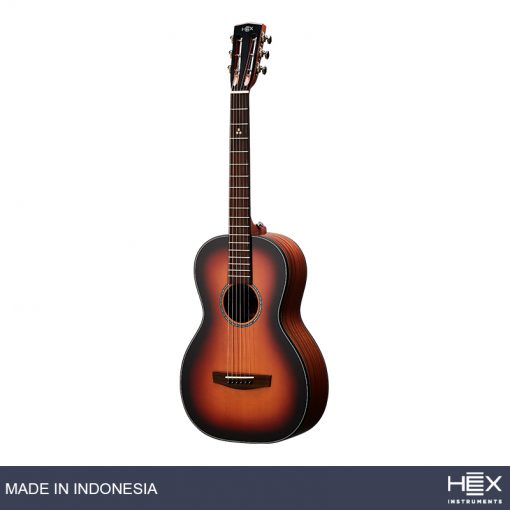 Hex P300SB G (Sunburst) Parlor Acoustic Guitar with Standard Gig Bag-04