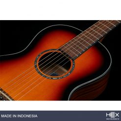 Hex P300SB G (Sunburst) Parlor Acoustic Guitar with Standard Gig Bag-10