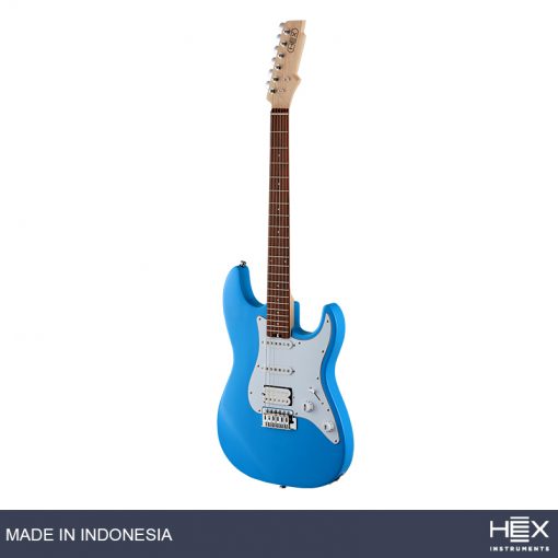 Hex E100 G-LB Lake Blue Stratocaster Electric Guitar with Deluxe Bag-05