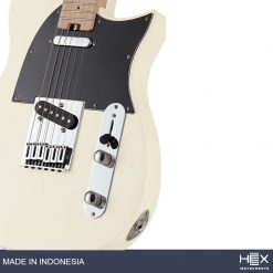 Hex T100 S-IV Ivory Telecaster Electric Guitar with Deluxe Bag-04