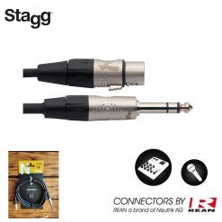 Stagg NAC3PSXFR Microphone Cable - Audio Cable, XLRf-TRS, 3m-01