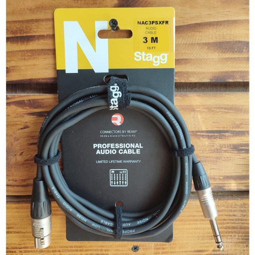 Stagg NAC3PSXFR Microphone Cable - Audio Cable, XLRf-TRS, 3m-02