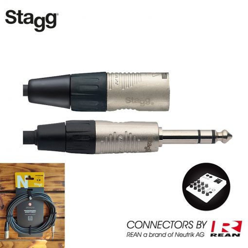 Stagg NAC6PSXMR Audio Cable, XLRm-TRS, 6m-01