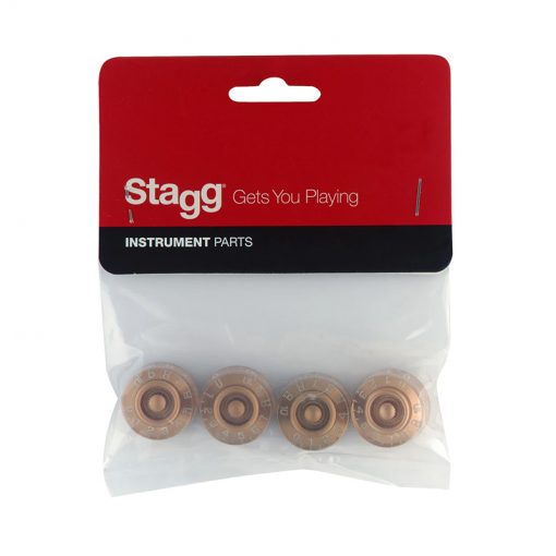 Stagg SP-KNLP-GDH 2x Volume and 2x Tone Knobs - Gold Hat-02