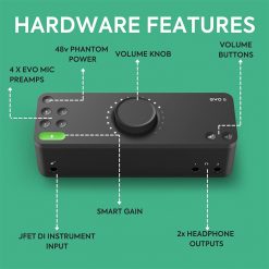Audient EVO 8 USB Audio Interface, 4-IN 4-OUT-05