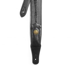 Stagg SPFL SNK BLK Black Padded leatherette Guitar Strap with Pressed Snake Skin Pattern-03