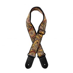 Stagg SWO-PSLY 1 Woven Guitar Strap Paisley1, Orange-01