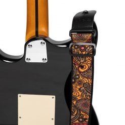Stagg SWO-PSLY 1 Woven Guitar Strap Paisley1, Orange-03