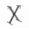 Adjustable Double Braced Keyboard Stand, Black-01