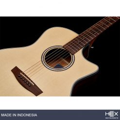 Hex Queen GA500CE G Cutaway Acoustic-Electric Guitar with Standard Gig Bag-08