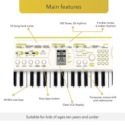 Casiotone SA-80 Mini Keyboard, White (44 Keys)-02