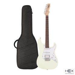 Hex E100 S-IV Ivory Stratocaster Electric Guitar with Deluxe Bag-01