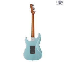 Hex E300 GBG Blue Green Stratocaster Electric Guitar with Deluxe Bag-05