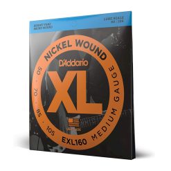 D'Addario EXL160 Nickel Wound Bass Guitar Strings, Medium, 50-105, Long Scale-01