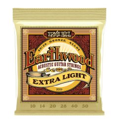 Ernie Ball Earthwood Extra Light 8020 Bronze Acoustic Guitar Strings, 10-50, 3-Pack-01