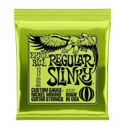 Ernie Ball Regular Slinky Nickel Wound Electric Guitar Strings, 10-46, 3 Pack-01