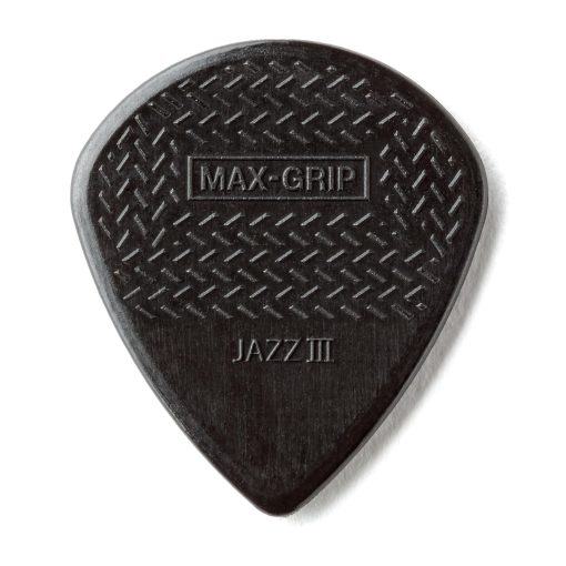 Jim Dunlop 471-3S Max-Grip Jazz III Stiffo Pick, 6-Pack, Black-03