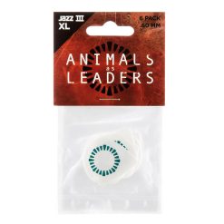 Jim Dunlop AALP03 .60 Tosin Abasi Tortex Jazz III XL Guitar Pick, White, 6-Pick Player's Pack-04
