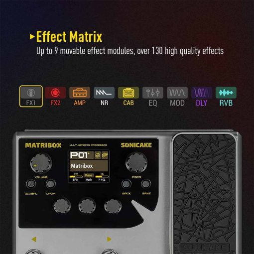 Sonicake Matribox QME-50 Multi Effects Processor with Expression Pedal-04
