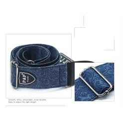 P&P Adjustable Embroidered Cotton Guitar Strap-01