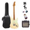 Smiger LG2 Pro Electric Guitar with Package, Cream-001
