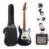 Smiger LG2 i3 Electric Guitar with Package, Blue-002