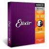 Elixir 11027 Nanoweb 80-20 Bronze Acoustic Guitar Strings, 11-52-01
