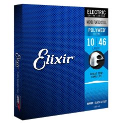 Elixir 12050 Polyweb Electric Guitar Strings, Light, 10-46-01