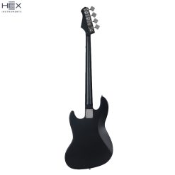 Hex B Series B100M SBK Modern Vintage Bass Guitar with Deluxe Bag-02