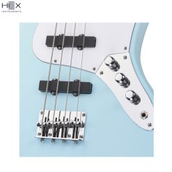 Hex B Series B100M SPBL Modern Vintage Bass Guitar with Deluxe Bag-04