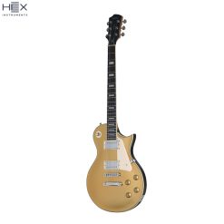 Hex Hero H300 Electric Guitar with Deluxe Bag, Gold-06