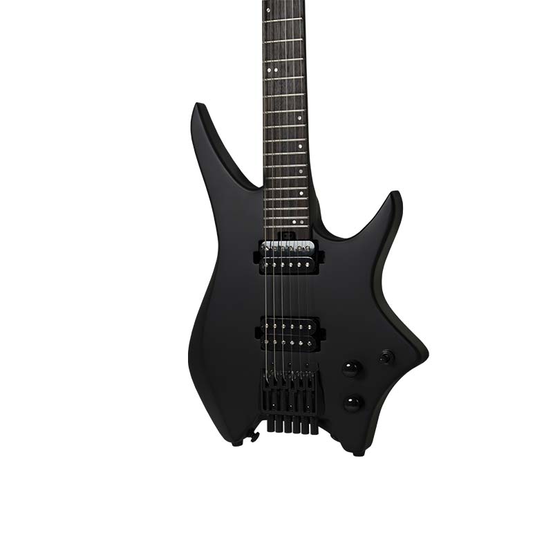 Hex Next N400 Headless Electric Guitar with Deluxe Bag, Black