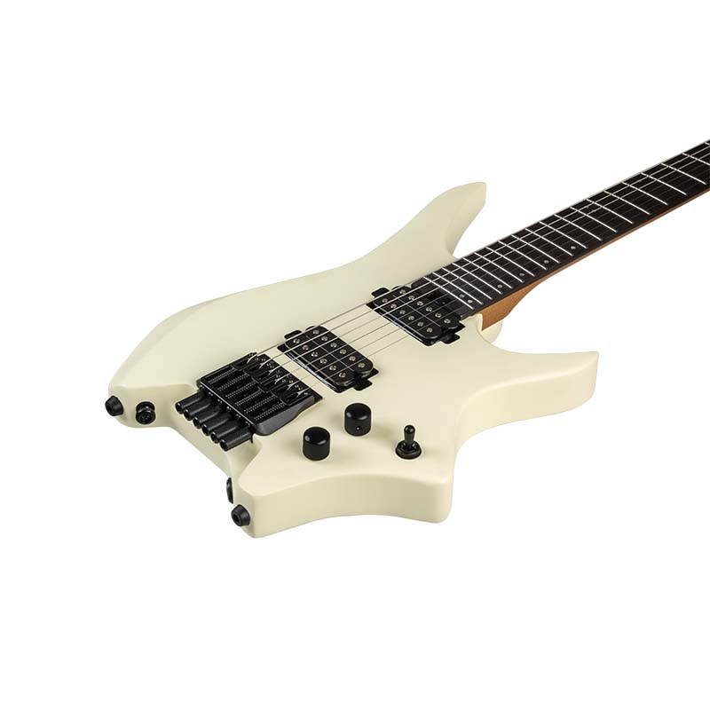 Hex Next N400 Headless Electric Guitar with Deluxe Bag, Ivory