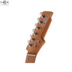 Hex E300 S-SF Safari Green Stratocaster Electric Guitar with Deluxe Bag-06