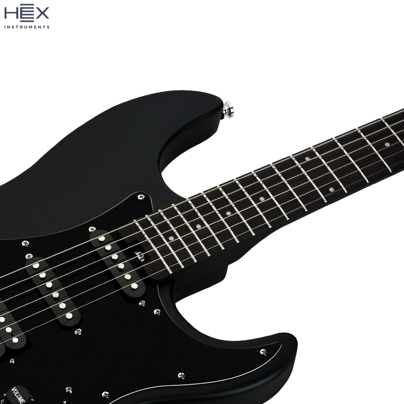 Hex Essence E100 Lite Electric Guitar with Deluxe Bag, Black-10