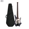 Hex Next NB505 Headless Bass Guitar with Deluxe Bag, GunMetal Gray-01